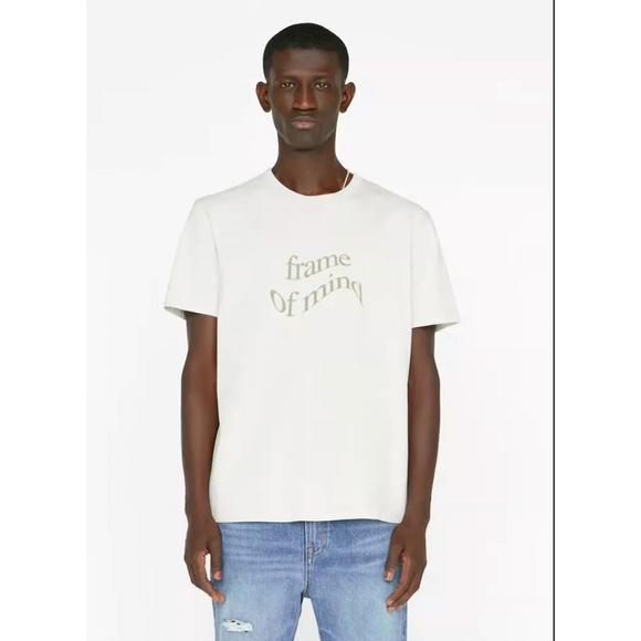 NEW FRAME waved logo tee in ecru - Picture 3 of 3